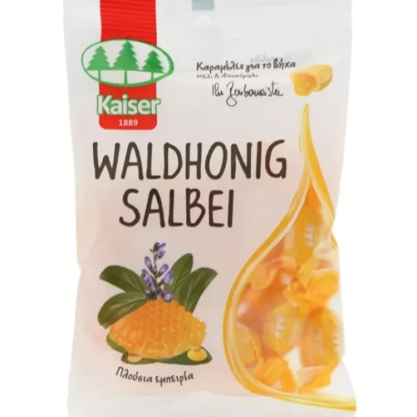 Kaiser Waldhonig Salbei Καραμέλες για τον Βήχα με Μέλι & Φασκόμηλο 90gr