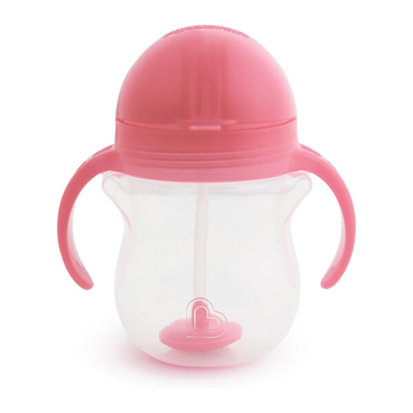 Ποτήρι Εκπαιδευτικό 207ml Με Καλαμάκι Munchkin Tip & Sip Pink