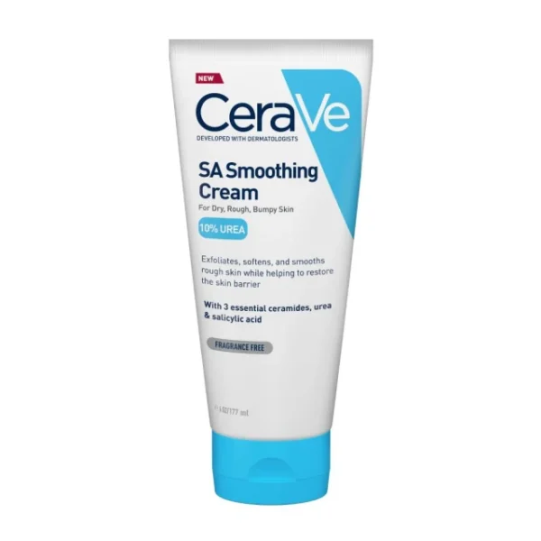 CeraVe SA Smoothing Cream Ενυδατική & Απολεπιστική Κρέμα με 10% Ουρία για Ξηρή Επιδερμίδα, 177ml