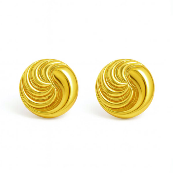 MYLOVLY σκουλαρίκια PLISSE Earrings Spiral Gold