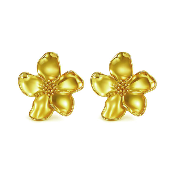 MYLOVLY σκουλαρίκια PLISSE Earrings Primrose Gold