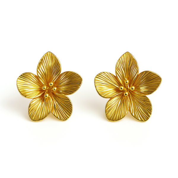 MYLOVLY σκουλαρίκια  PLISSE Earrings Violet Gold