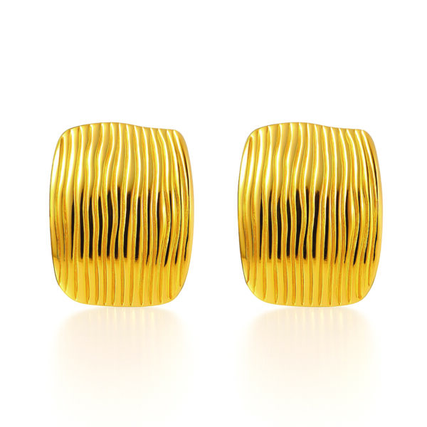 MYLOVLY σκουλαρίκια PLISSE Earrings Zebra Gold